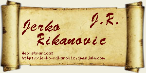 Jerko Rikanović vizit kartica